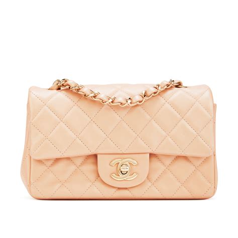 chanel iridescent mini|CHANEL Iridescent Calfskin Quilted Mini Rectangular Flap Beige .